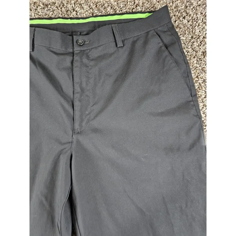 PGA Tour Pro Series Mens Sz 36x32 Flat Front Chino Golf Pants Black - Picture 2 of 4